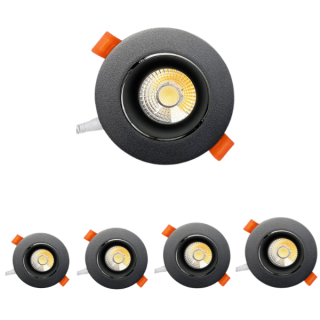 Đèn âm trần chỉnh hướng màu đen [AC-SA-AX20] 3W-30W | Saco